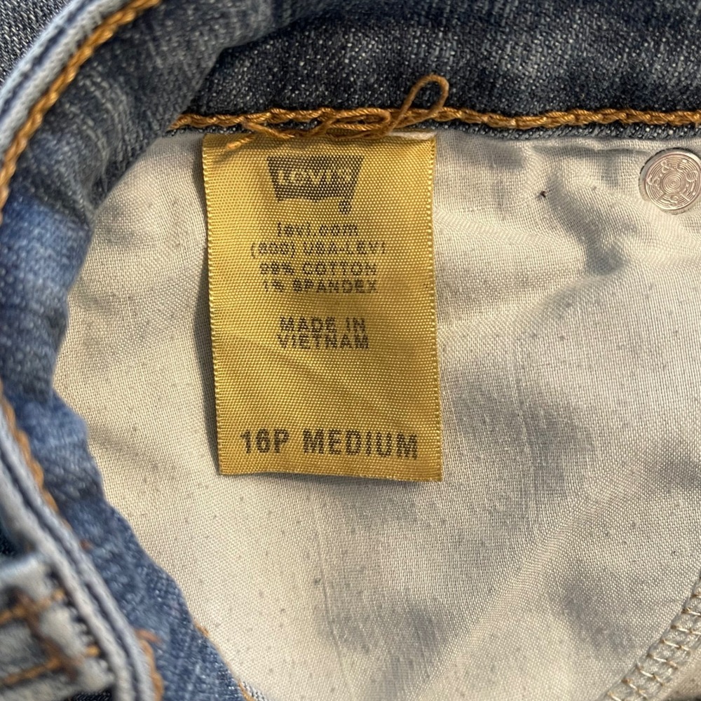 Levi's 515 Boot Cut Jeans Womens 16P Medium Denim Blue Comfort Stretch Casual - Picture 4 of 6